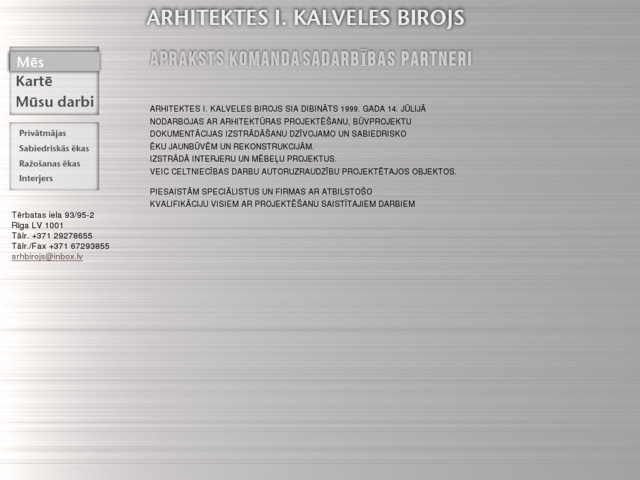 Arhitektes I. Kalveles birojs, SIA
